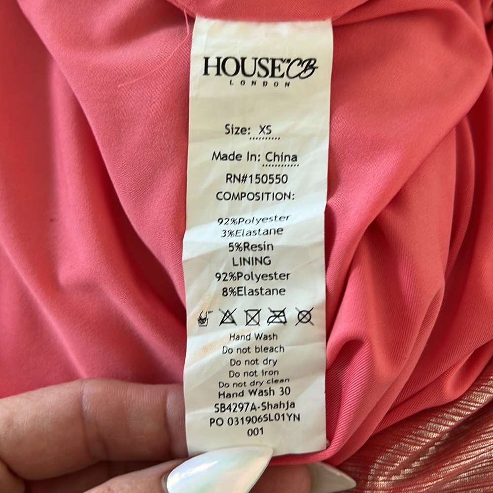 House of CB ‘Roxanne’ Pink Metallic Skirt XS - Picture 13 of 13